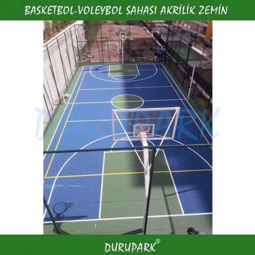 Basketbol Voleybol Sahası Akrilik Zemin