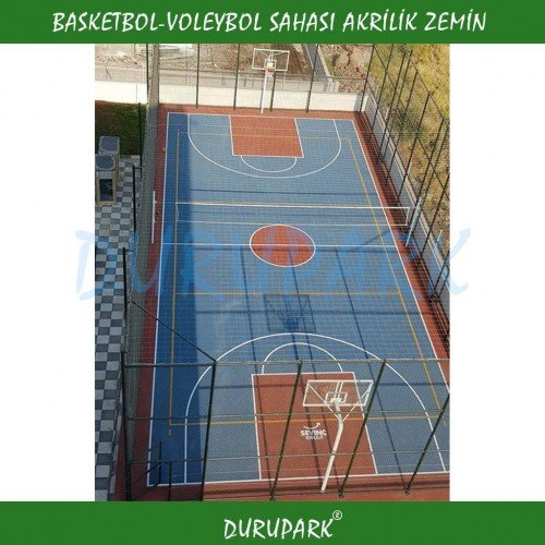 Basketbol Voleybol Sahası Akrilik Zemin